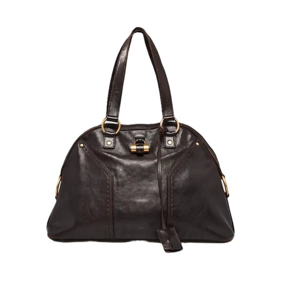 Yves Saint Laurent Handbags - YSL Saint Laurent Brown Leather Oversized Muse Satchel
